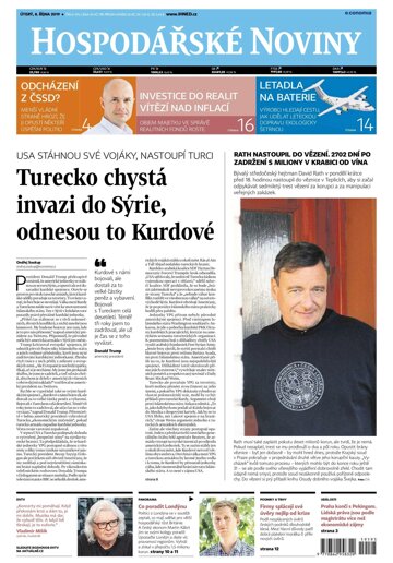 Obálka e-magazínu Hospodářské noviny 195 - 8.10.2019