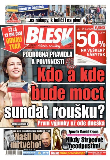 Obálka e-magazínu Blesk 12.5.2020