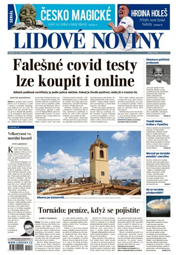 Obálka e-magazínu Lidové noviny 29.6.2021