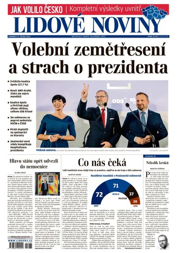 Obálka e-magazínu Lidové noviny 11.10.2021