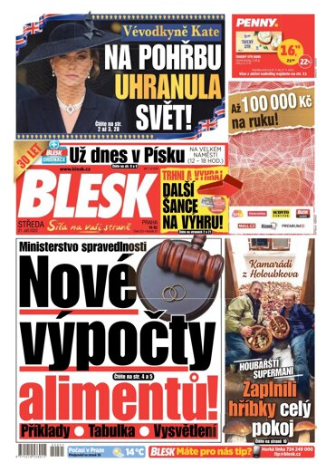 Obálka e-magazínu Blesk 21.9.2022