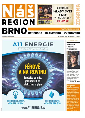 Obálka e-magazínu Náš Region - Brno 14/2023