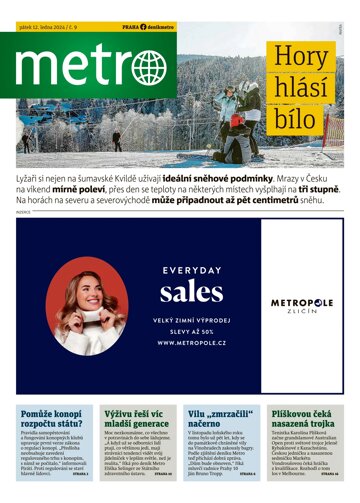 Obálka e-magazínu deník METRO 12.1.2024