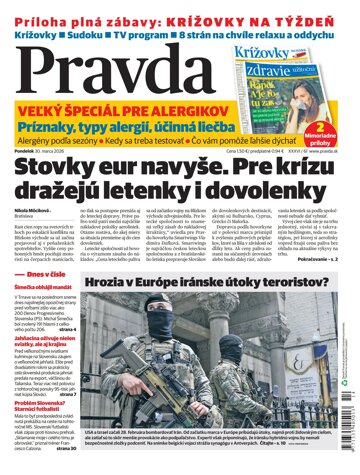 Obálka e-magazínu Pravda 30. 3. 2026