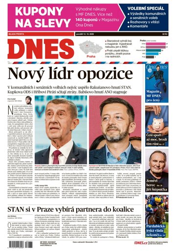 Obálka e-magazínu MF Dnes 12.10.2026