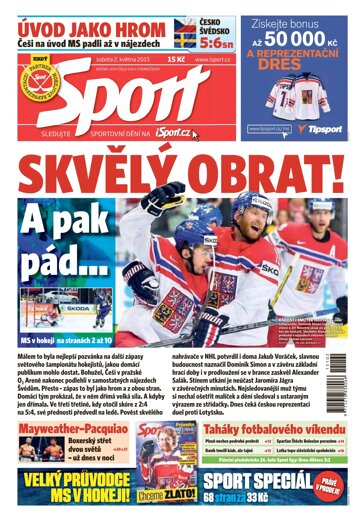 Obálka e-magazínu Sport 2.5.2015