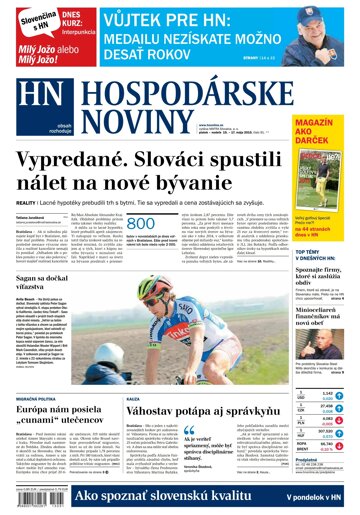 Obálka e-magazínu Hospodárske noviny 15.05.2015
