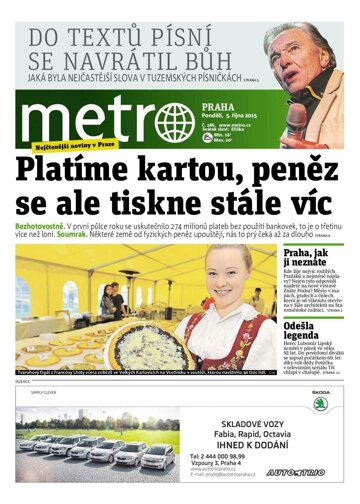 Obálka e-magazínu deník METRO 5.10.2015