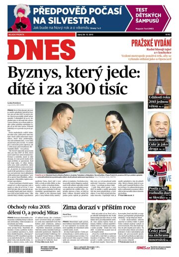 Obálka e-magazínu MF Dnes 29.12.2015