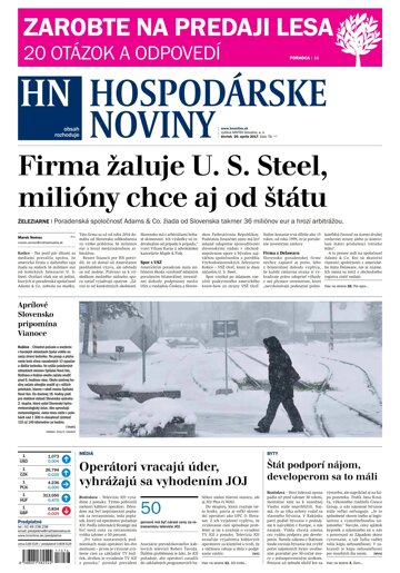 Obálka e-magazínu Hospodárske noviny 20.04.2017