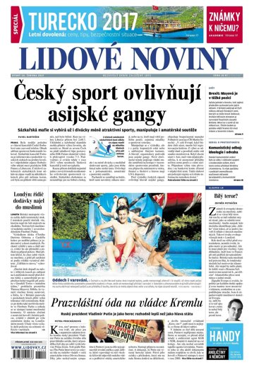 Obálka e-magazínu Lidové noviny 20.6.2017