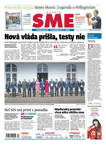 Obálka e-magazínu SME 23.3.2020