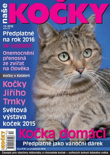 Obálka e-magazínu Naše kočky 12/2015