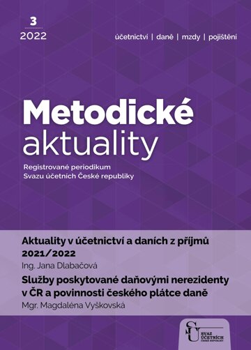 Obálka e-magazínu Metodické aktuality Svazu účetních 3/2022