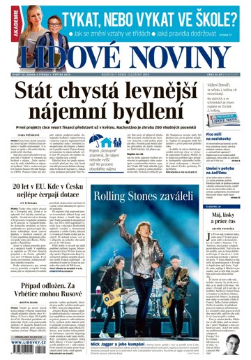 Obálka e-magazínu Lidové noviny 30.4.2024