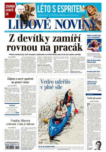 Obálka e-magazínu Lidové noviny 10.7.2024