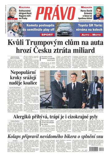 Obálka e-magazínu Deník Právo 28.3.2025
