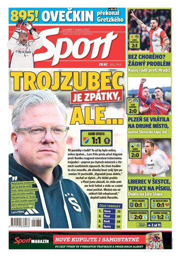 Obálka e-magazínu Sport 7.4.2025