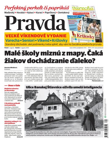Obálka e-magazínu Pravda 1. 8. 2025