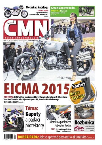 Obálka e-magazínu ČESKÉ MOTOCYKLOVÉ NOVINY 215/24