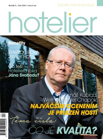 Obálka e-magazínu Hotelier leto 2016