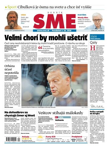 Obálka e-magazínu SME 3.10.2016