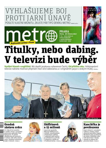 Obálka e-magazínu deník METRO 28.3.2017