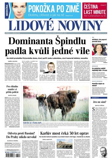 Obálka e-magazínu Lidové noviny 14.3.2018