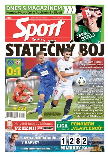 Obálka e-magazínu Sport 24.8.2018
