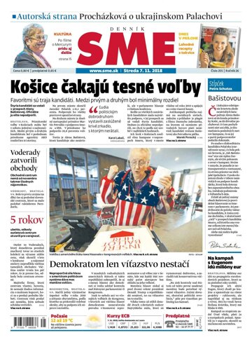 Obálka e-magazínu SME 7.11.2018