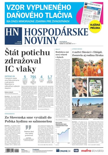 Obálka e-magazínu Hospodárske noviny 11.03.2019