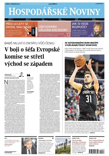 Obálka e-magazínu Hospodářské noviny 126 - 2.7.2019