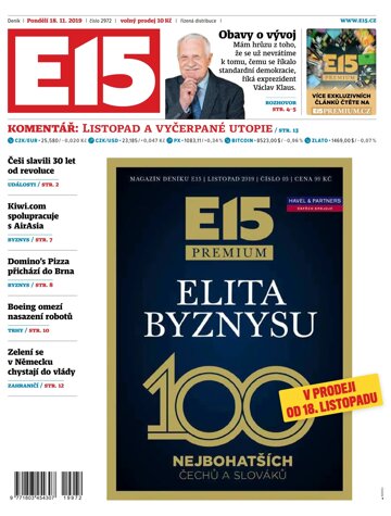 Obálka e-magazínu E15 18.11.2019