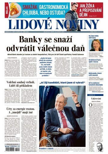 Obálka e-magazínu Lidové noviny 24.9.2022