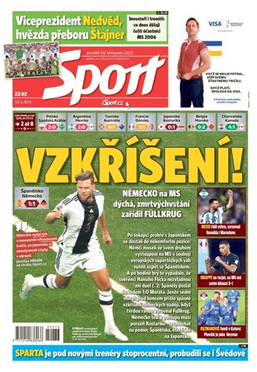 Obálka e-magazínu Sport 28.11.2022