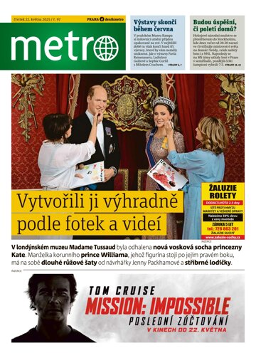 Obálka e-magazínu deník METRO 22.5.2025