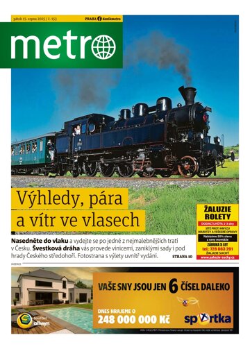 Obálka e-magazínu deník METRO 15.8.2025