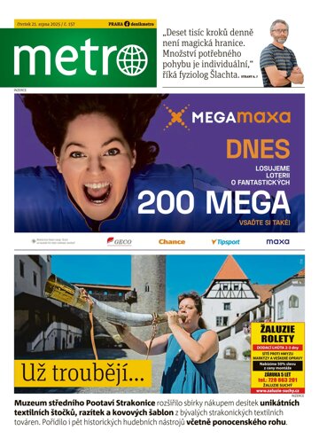 Obálka e-magazínu deník METRO 21.8.2025