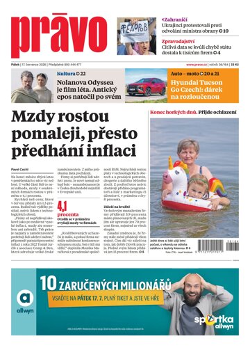 Obálka e-magazínu Deník Právo 17.7.2026