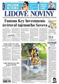 Obálka e-magazínu Lidové noviny 30.7.2014
