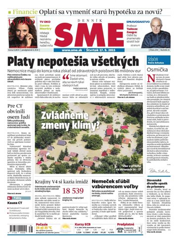 Obálka e-magazínu SME 17.9.2015