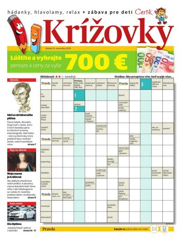 Obálka e-magazínu Krížovky 14. 11. 2015