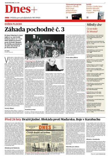 Obálka e-magazínu DNES+ Vysočina - 31.3.2016