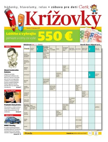 Obálka e-magazínu Krížovky 11.2.2017