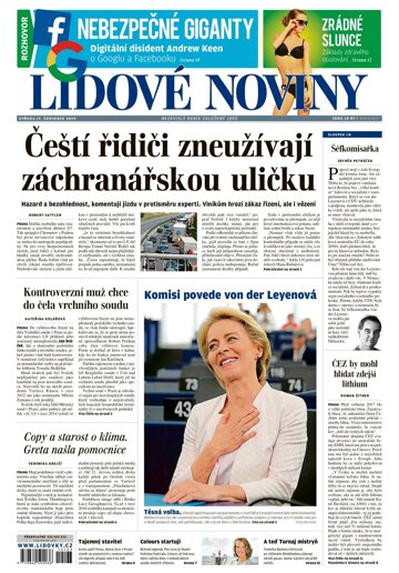 Obálka e-magazínu Lidové noviny 17.7.2019