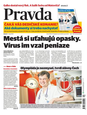 Obálka e-magazínu Pravda 12. 5. 2020