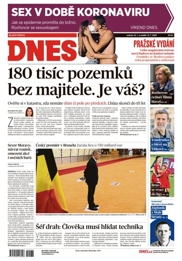 Obálka e-magazínu MF Dnes 18.7.2020