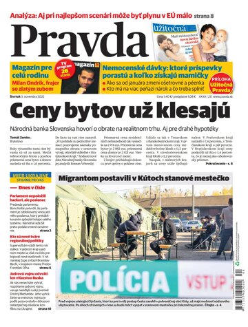 Obálka e-magazínu Pravda 3. 11. 2022