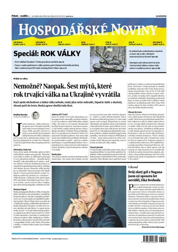 Obálka e-magazínu Hospodářské noviny 040 - 24.2.2023