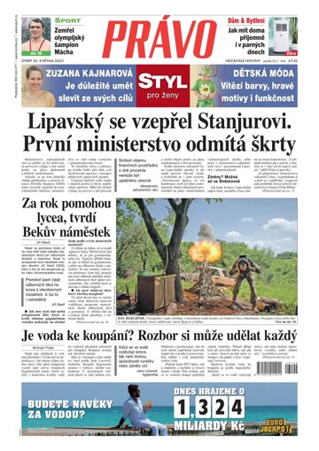 Obálka e-magazínu Deník Právo 30.5.2023